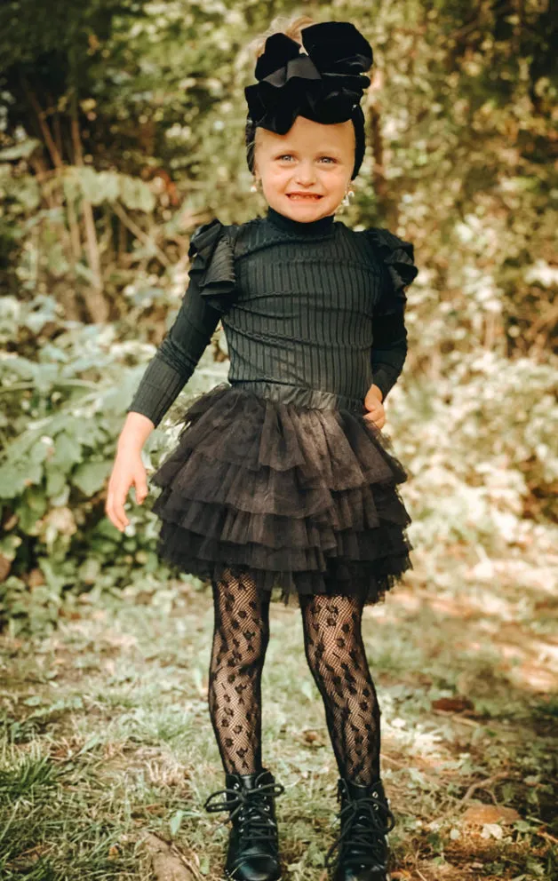 1 left! 2/3T ~ Tulle Ruffle Skirt~Black