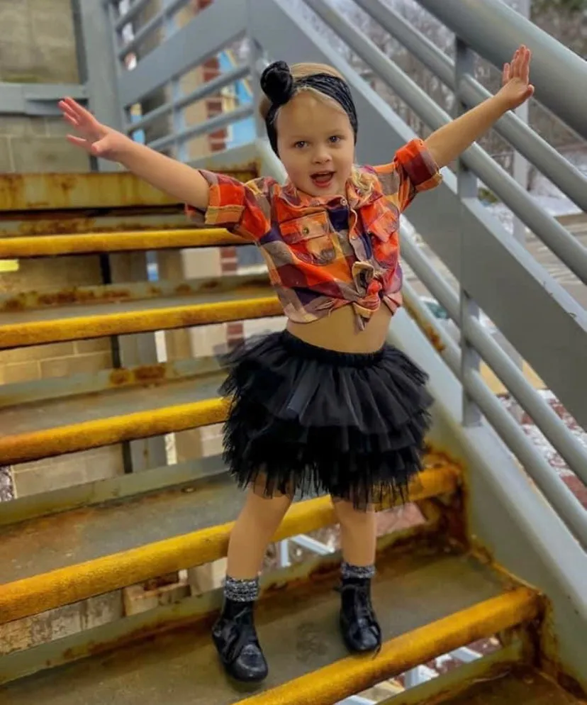 1 left! 2/3T ~ Tulle Ruffle Skirt~Black