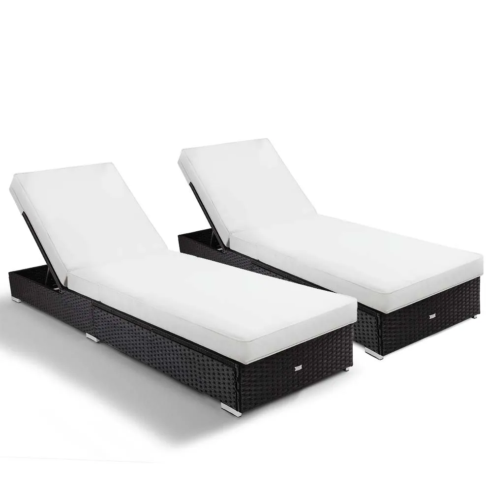 2pc Premium Outdoor Sun Lounge | LONDON RATTAN