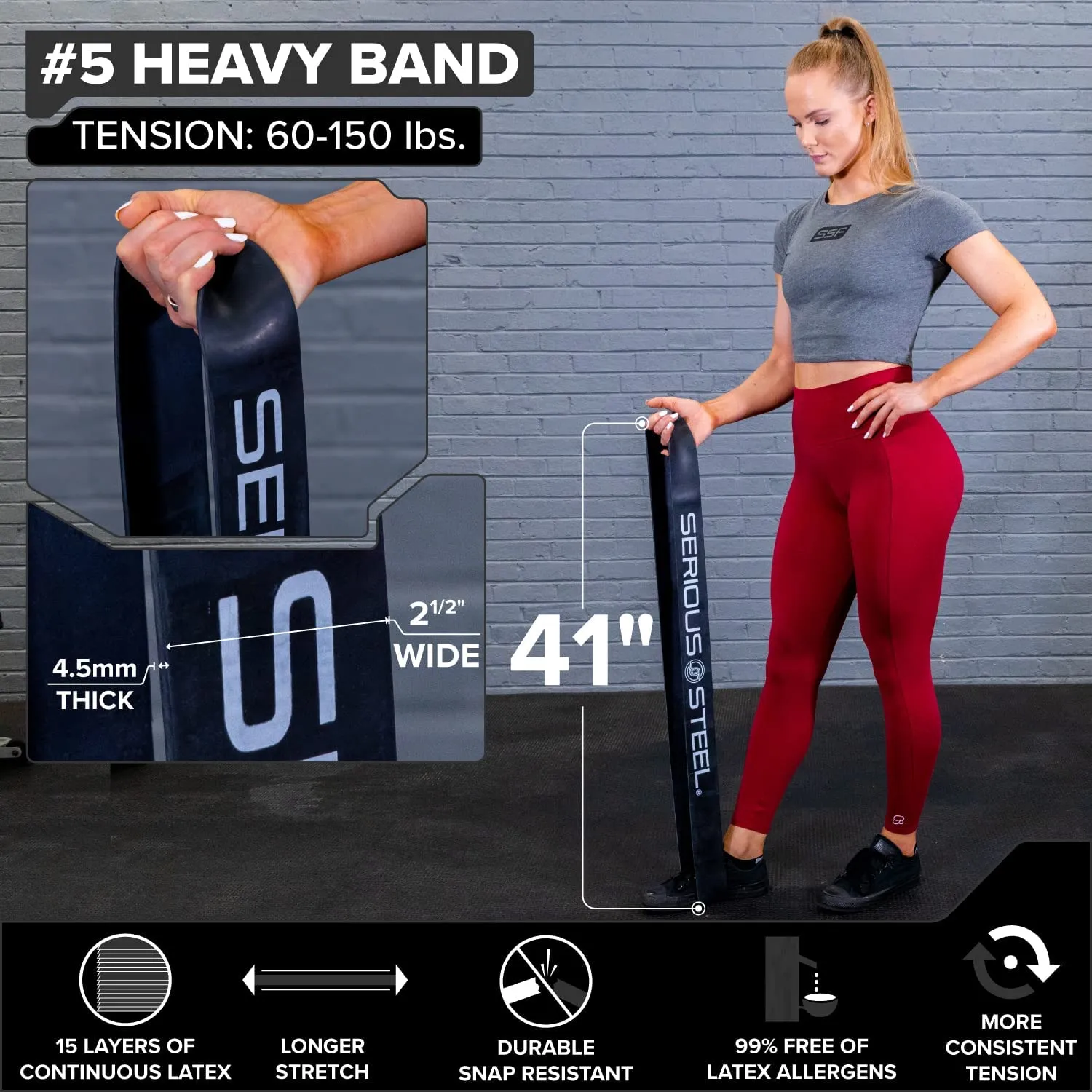 41" X-Strong Resistance Band (115-290 lbs)