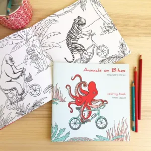 Animals on Bikes, Jungle to the Sea, Coloring Book