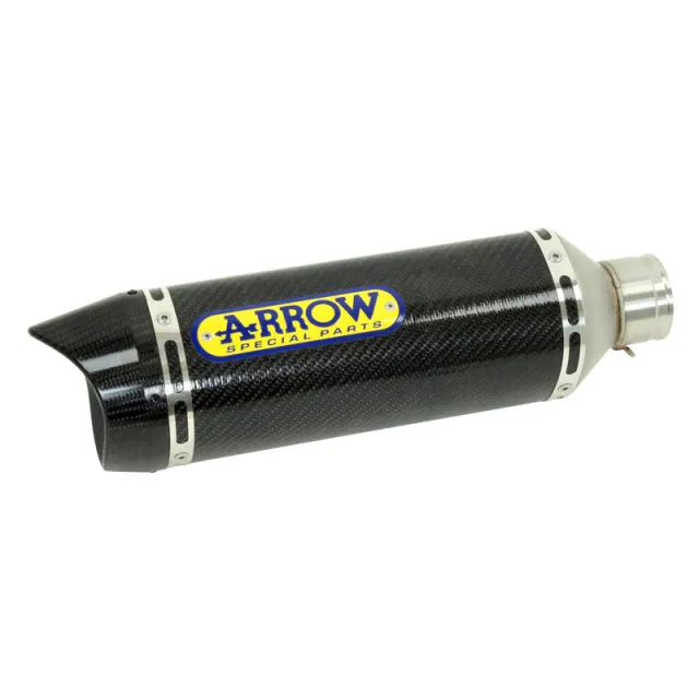 Arrow Homologated Carbon Thunder Silencer With Carbon End Cap For Arrow Collectors  Yamaha Mt 09 2013   71812MK