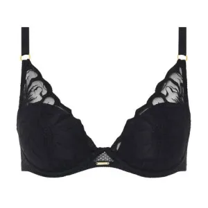 Chantelle Fleurs Push Up Bra, Black