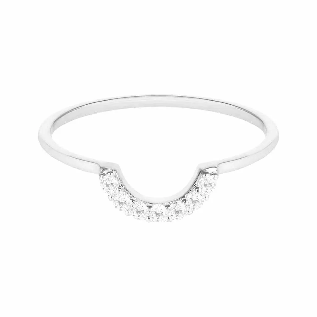 Diamond U Shaped Hugging Ring