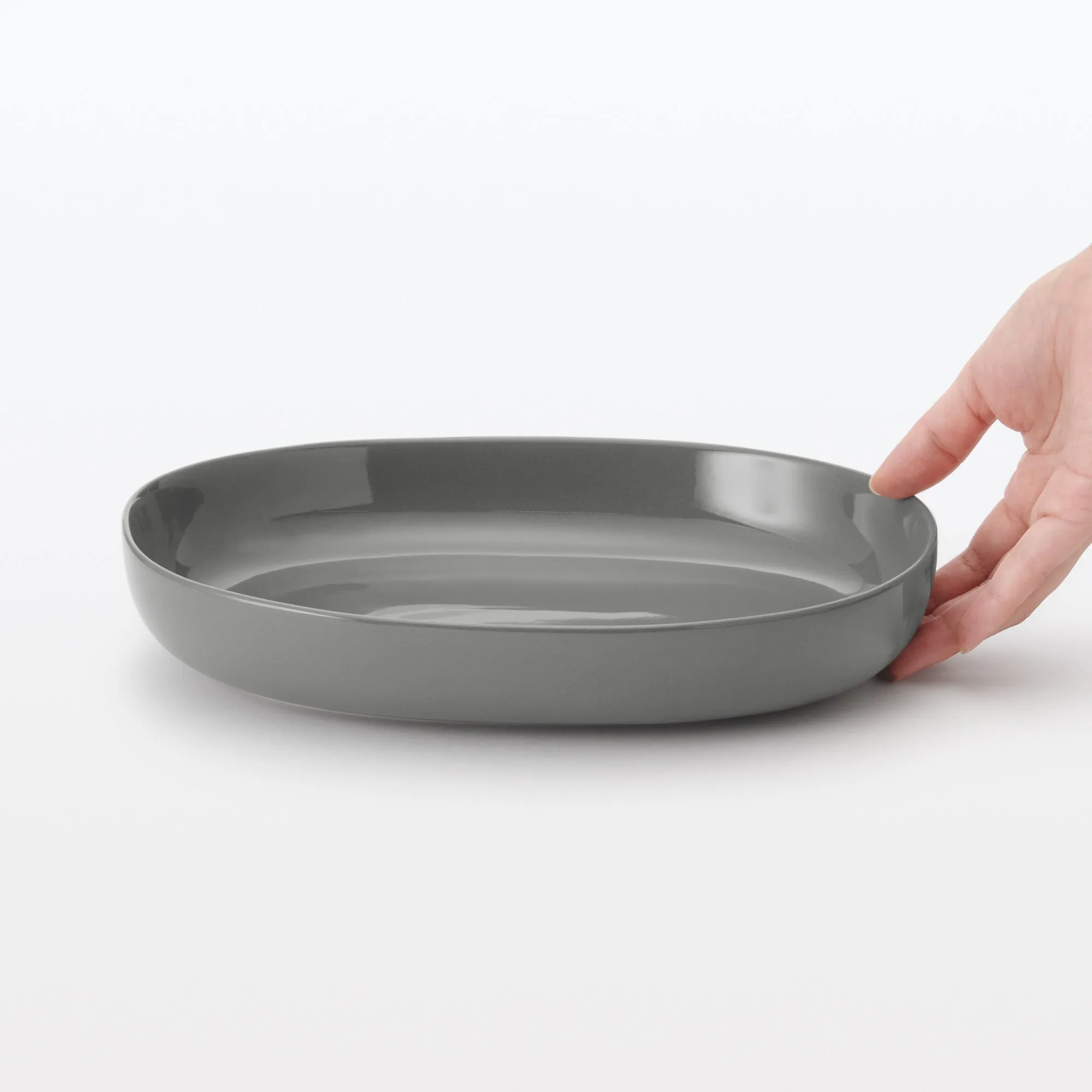 Everyday Tableware Oval Bowl - Grey
