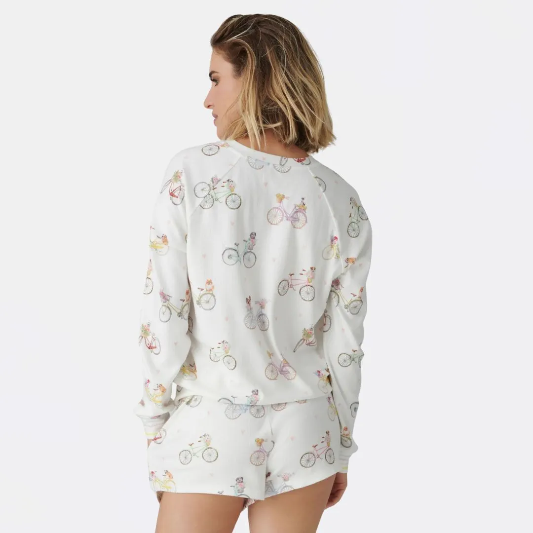 Floral Market Long Sleeve Top (Ivory)
