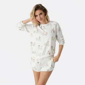 Floral Market Long Sleeve Top (Ivory)
