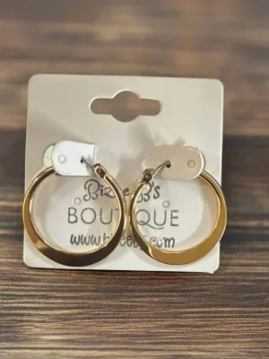 Gold Flat Hoops