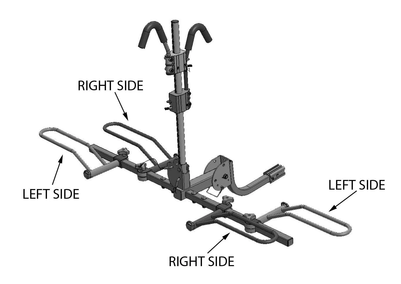 RIGHT SIDE CARGO / RECUMBENT - E BIKE WHEEL HOLDER