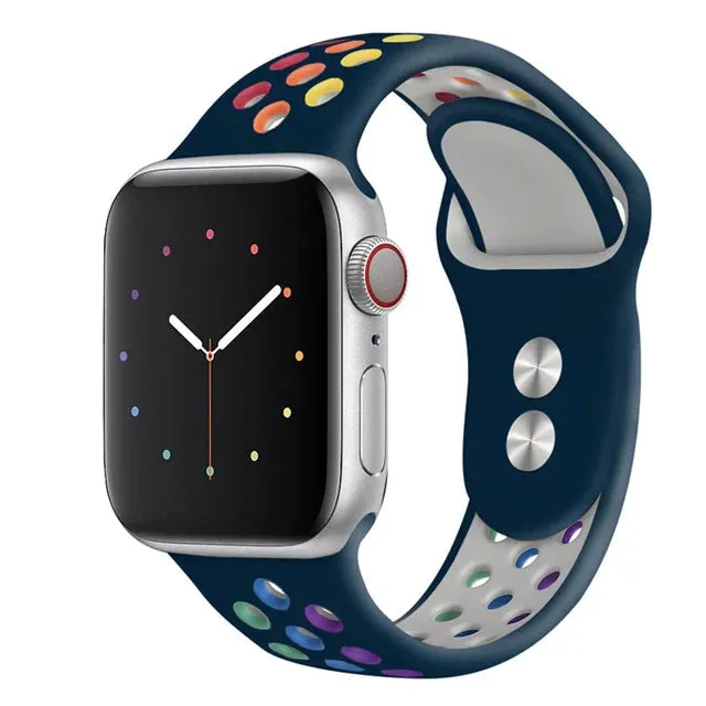 Sports Silicone Apple Watch Band (42/44/45/m)