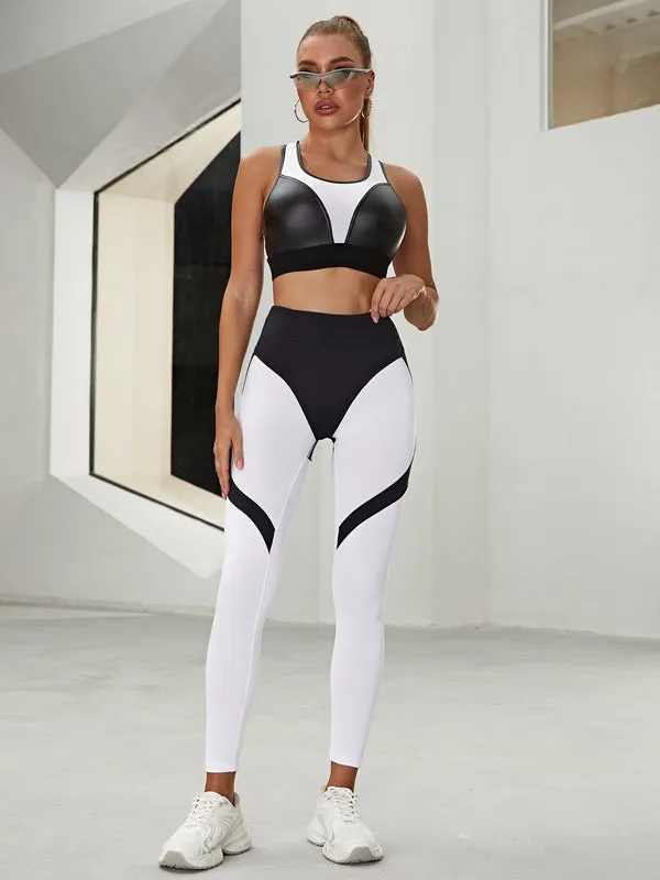 ZASUWA Female Extra Sexy Push-Up Contrast Color Fly-Eye Booty Leggings